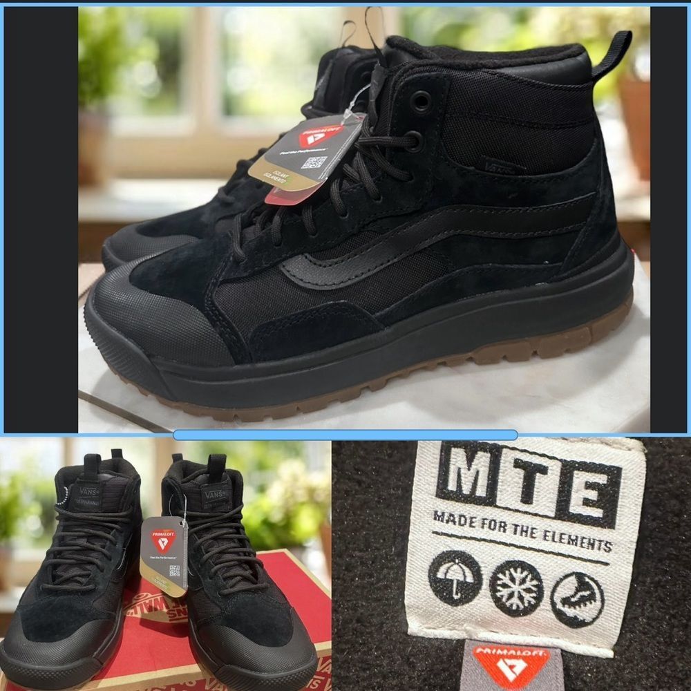 Vans MTE Black High-Top Athletic Shoes with Gum Outsole